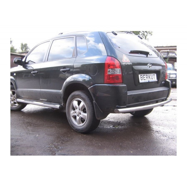 Пороги d76 (труба с проступями) Hyundai Tucson 2004-2009 Пороги d76 (труба с проступями) Hyundai Tucson 2004-2009